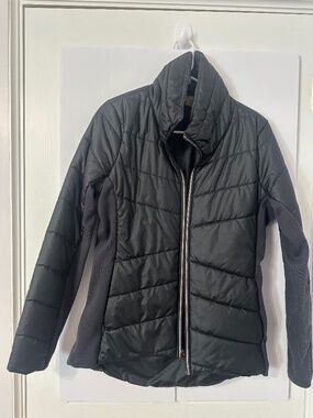 Calia by Carrie Underwood Metallic Black Puffer Jacket